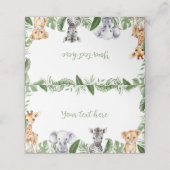 De Placement Safari Animaux Anniversaire Carte Place (Extérieur déplié)