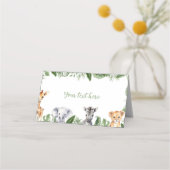 De Placement Safari Animaux Anniversaire Carte Place (Devant)