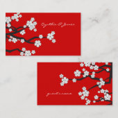 De Placement Sakura Cherry Blossoms Carte Mariage asiatique (Devant / Derrière)