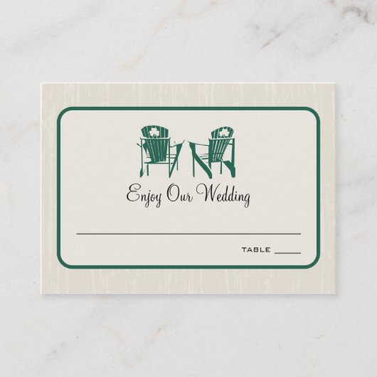 De Placement Shamrock Adirondack Chaises Siège Carte Escort (Devant)