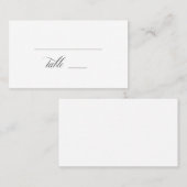 De Placement Simple Classique élégant Mariage Carte Plat Place (Devant / Derrière)