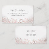 De Placement Site du mariage botanique doré Insérer une carte (Devant / Derrière)