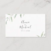 De Placement Site mariage vert minimal Insérer une carte (Dos)