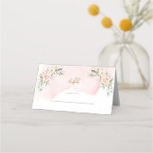 De Placement Soft rose pastel roses verdure or carte place (Dos)