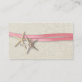 De Placement Starfish and Ribbon Place carte rose (Dos)
