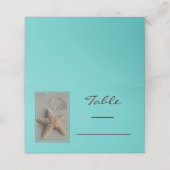 De Placement Starfish dans la carte Sand Beach Place Card (Extérieur déplié)