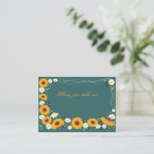 De Placement Sunflower & Daisy Wedding Party Table Carte Place (Debout devant)