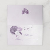 De Placement teintes violettes fleurs & arc carte place (Extérieur déplié)