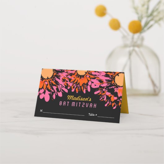 De Placement TELLEMENT JOLIE Bat mitzvah PRINTEMPS carte d'esco (Devant)