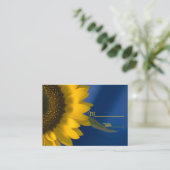 De Placement Tournesol sur la carte Mariage bleu (Debout devant)
