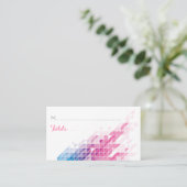 De Placement Triangles géométriques roses moderne carte mariage (Debout devant)