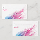 De Placement Triangles géométriques roses moderne carte mariage (Devant / Derrière)