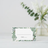 De Placement Une verdure succulente | Carte Mariage Green Flat (Debout devant)