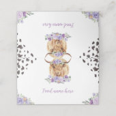 De Placement Vache Imprimer Fille Anniversaire Carte Place (Extérieur déplié)