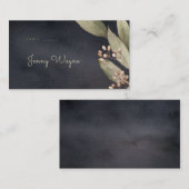 De Placement Vert botanique foncé Carte d'escorte rustique vint (Devant / Derrière)