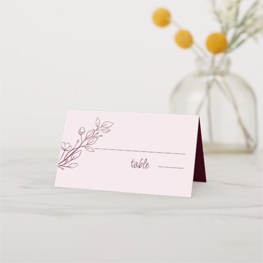 De Placement Vin Boho Ruby simple, Carte Mariage pliée (Devant)