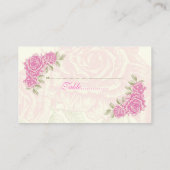 De Placement Vintage rose roses mariage carte place (Dos)