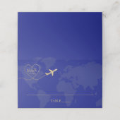 De Placement Voyage thème Mariage Logo Carte bleue (Extérieur déplié)