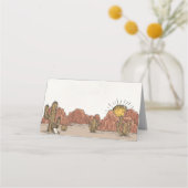 De Placement Wild West Rodeo place carte anniversaire ou baby s (Dos)
