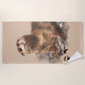 De Plage Aquarelle Otter Animal Faune Art Beach Serviette (Devant)