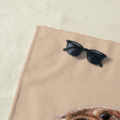 De Plage Aquarelle Otter Animal Faune Art Beach Serviette (En situation)