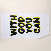 De Plage Avec Dieu Vous Pouvez Baser Sur La Foi Serviette D (Devant)