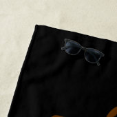 De Plage AVHS Boys Swim Dive Logo Serviette Brown Gold (En situation)