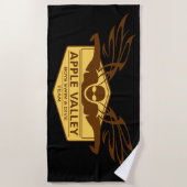 De Plage AVHS Boys Swim Dive Logo Serviette Brown Gold (Devant)
