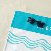 De Plage Baleines bleues Turquoises nautiques et serviette (En situation)