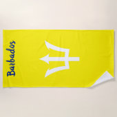 De Plage Barbados Trident Yellow Beach Serviette (Devant)