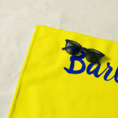 De Plage Barbados Trident Yellow Beach Serviette (En situation)