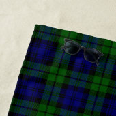 De Plage Black Watch Tartan Plaid Beach Serviette (En situation)