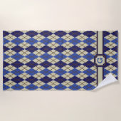 De Plage Blueberry Scone Jacquard Beach Serviette (Devant)