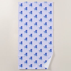 De Plage Chevaux Blue Beach Serviette - Choisissez les coul