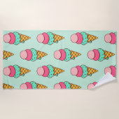 De Plage Crème glacée Cone Beach Serviette Cadeau (Devant)