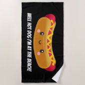 De Plage Cute Beach célèbre la serviette hot dog (Devant)