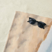 De Plage Cute Manatee Girl Beach Serviette (En situation)