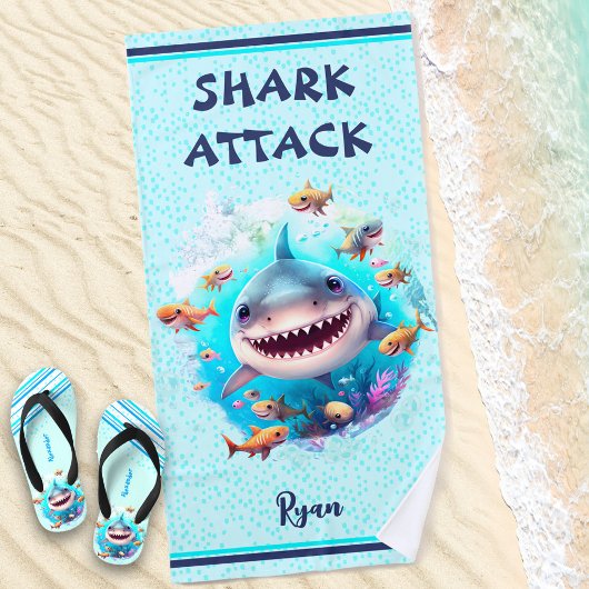 De Plage Cute Shark Summer Boy Beach Serviette