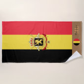 De Plage Drapeau belge & Belgique monogrammed / serviette d (Devant)