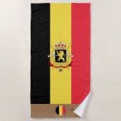 De Plage Drapeau belge & Belgique monogrammed / serviette d (Devant)
