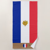 De Plage Drapeau français & France monogrammed / serviette  (Devant)
