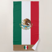 De Plage Drapeau mexicain & Mexique monogrammed / serviette (Devant)