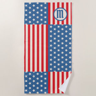 De Plage Drapeau Stars & Stripes Patriotic Beach Serviette