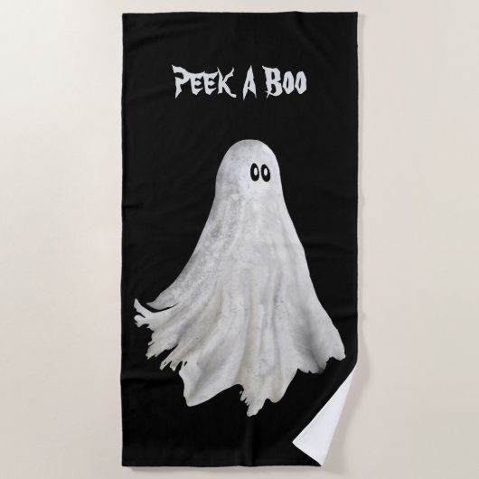 De Plage Drôle Fantôme D'Halloween Dessin Passé Serviette D (Devant)