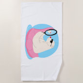 De Plage Drôle Polar Bear Beach Serviette (Devant)