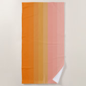 De Plage Été Amusant Orange et Rose Beach Serviette (Devant)