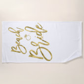 De Plage Faux Gold Beach Bride Avec Serviette Ring Beach (Devant)