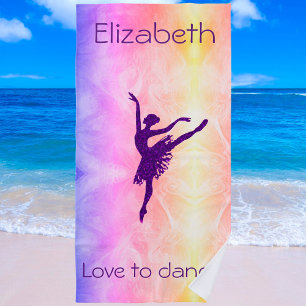 De Plage Filles "Amour à Danse" Ballerina Beach Serviette