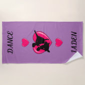 De Plage Filles Danse & Hearts Beach Serviette (Devant)