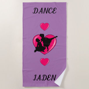 De Plage Filles Danse & Hearts Beach Serviette